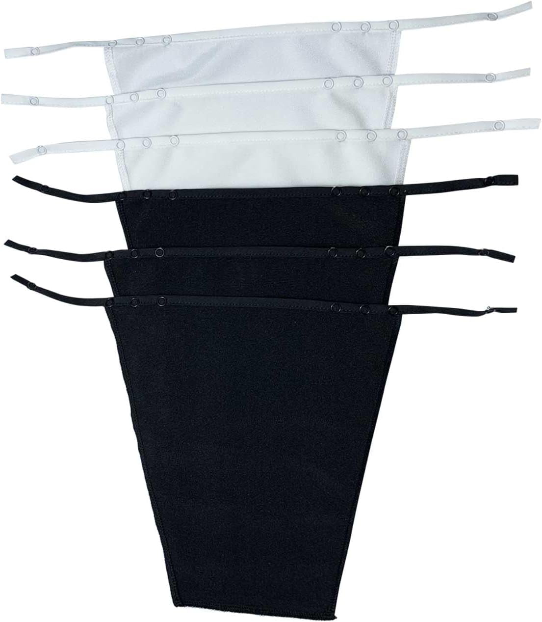 Pomwame 6-Pack Bra to Cami Converters Adjustable Snap-On Modesty Covers for Women Seamless Layering Cleavage Control