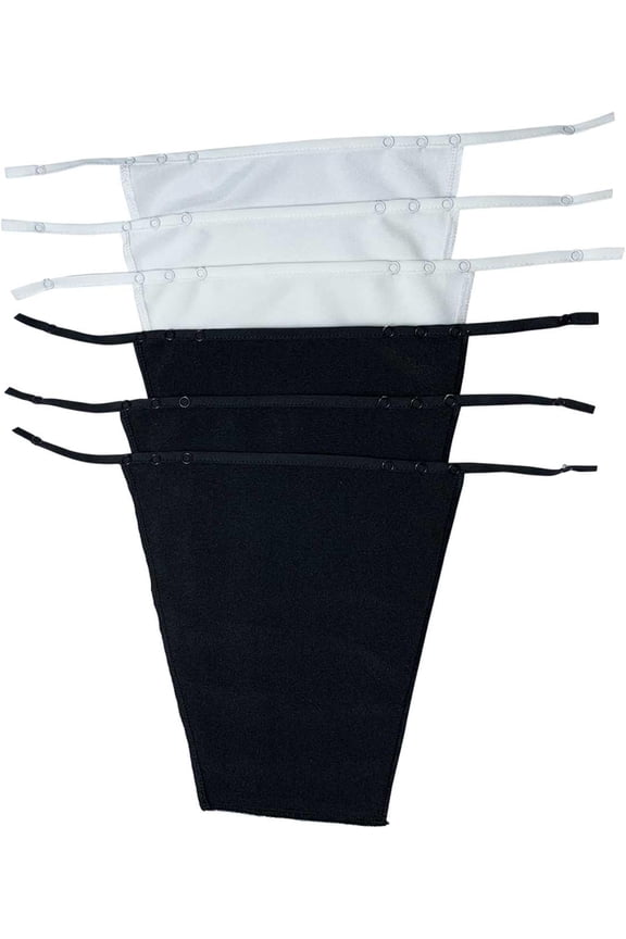 Pomwame 6-Pack Bra to Cami Converters Adjustable Snap-On Modesty Covers for Women Seamless Layering Cleavage Control