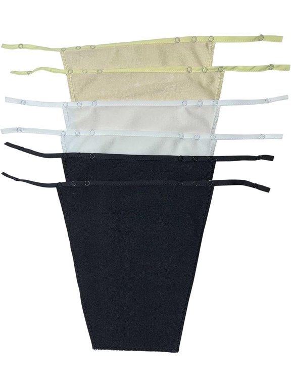 Pomwame 6-Pack Bra to Cami Converters Adjustable Snap-On Modesty Covers for Women Seamless Layering Cleavage Control