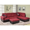 thumbnail image 1 of Pon Living Andes Microfiber with Faux Leather Sofa Set With Ottoman, 1 of 5