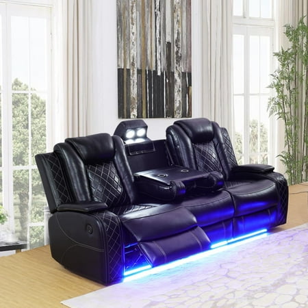 Pon Living Furniture Inc Breathable Leather Power Electric Recliner Chair