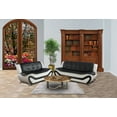 thumbnail image 1 of PonLiving 2 Piece Faux Leather Contemporary Living Room Sofa, Loveseat Set. Black&White, 1 of 6