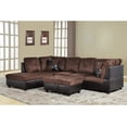 thumbnail image 1 of PonLiving 3 PCS Living Room Set, Sectional Sofa Set, Sectional Sofa in Home, with Storage Ottoman and Matching Pillows, Foam (Left Hand Facing, Chocolate 2), 1 of 12