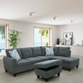 thumbnail image 1 of PonLiving 3 - Piece Upholstered Sectional Right Hand Facing, 1 of 5
