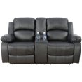 thumbnail image 1 of PonLiving 74'' Faux Leather Pillow Top Arm Reclining Loveseat,Black, 1 of 4