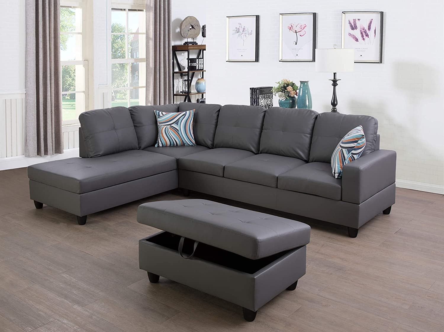 Modern L-Shaped Sectional Sofa Set with Storage Kenya Ubuy