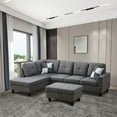 thumbnail image 1 of PonLiving Furniture 3-PCPiece Sectional Sofa Couch Set, LeftHand Facing Sectional Sofa Set, 1 of 2