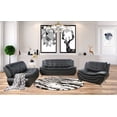 thumbnail image 1 of PonLiving Furniture 3 Piece Faux Leather Contemporary Living Room Sofa, Loveseat, Chair Set. Black, 1 of 6