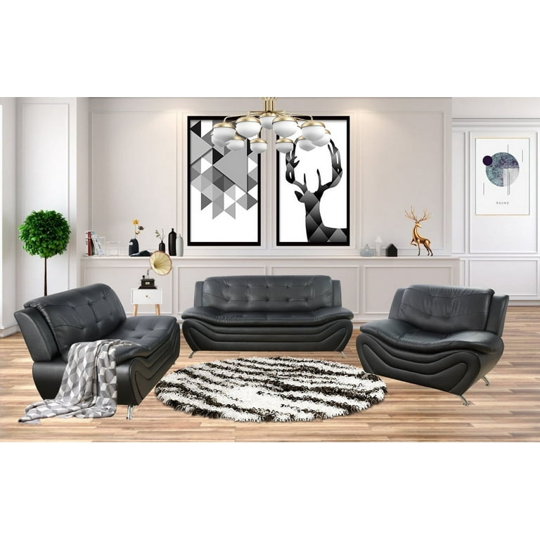 PonLiving Furniture Piece Faux Leather Contemporary Living Room