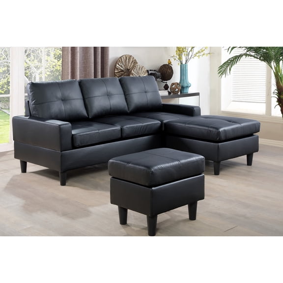 PonLiving Furniture Koris 78'' Right & Left Hand Facing Sectional Sofa withStorage Ottoman Koris 78'' Right & Left Hand Facing Sectional Sofa withStorage Ottoman
