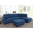 thumbnail image 1 of PonLiving Furniture L-Shape Sectional Sofa Couch Set, Morden Fabric Couch Set, with Right Hand Chaise Lounge, 2 Toss Pillows Included, 1 of 5