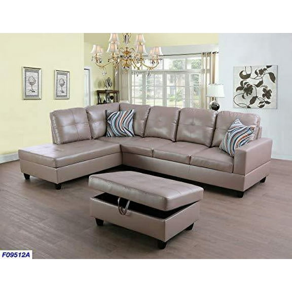 PonLiving Furniture Lefebre Sectional with Ottoman Lefebre Sectional with Ottoman