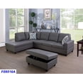 thumbnail image 1 of PonLiving Furniture Left Facing 3PC Sectional Sofa Set,Faux Leather,Left Facing Dark Grey PonLiving Left Facing 3PC Sectional Sofa Set,Faux Leather,Left Facing Dark Grey, 1 of 4