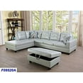 thumbnail image 1 of PonLiving Furniture Left Facing 3PC Sectional Sofa Set,Faux Leather, SILVER PonLiving PonLiving Funiture Left Facing 3PC Sectional Sofa Set,Faux Leather, SILVER, 1 of 4