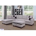 thumbnail image 1 of PonLiving Furniture Raphael Sectional Sofa Left Facing with Ottoman Beige PonLiving Raphael Sectional Sofa Left Facing with Ottoman Beige, 1 of 3