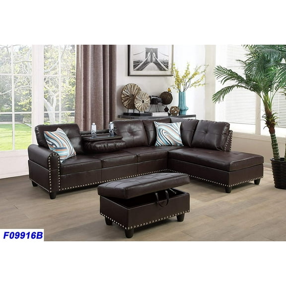 PonLiving Furniture Samora Sectional with Ottoman PonLiving Samora Sectional with Ottoman