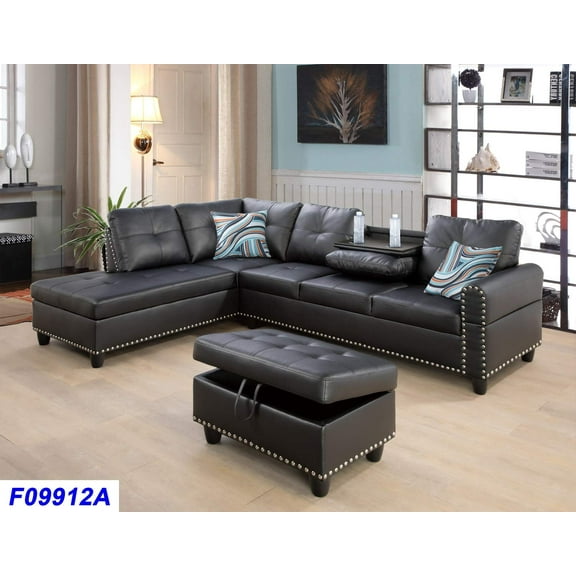 PonLiving Furniture San Marcos Sectional with Ottoman PonLiving San Marcos Sectional with Ottoman