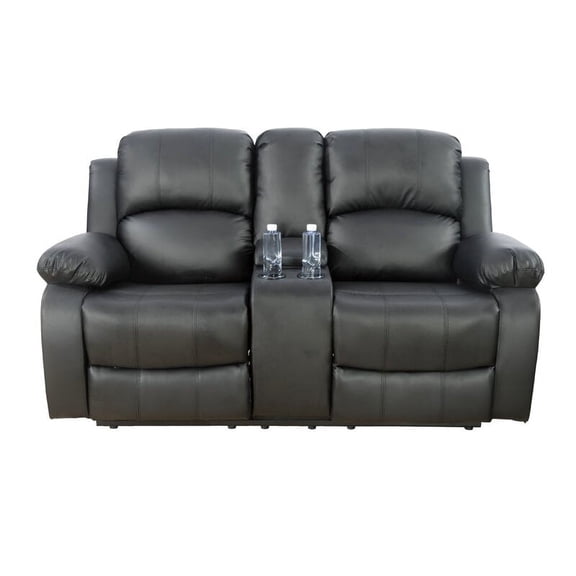 PonLiving Furniture Sonja Living Room Manual Rocker Recliner / Fabric: Black Sonja Living Room Manual Rocker Recliner / Fabric: Black