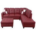 thumbnail image 1 of PonLiving Furniture Wellington Living Room Sectional with Ottoman Wellington Living Room Sectional with Ottoman, 1 of 1