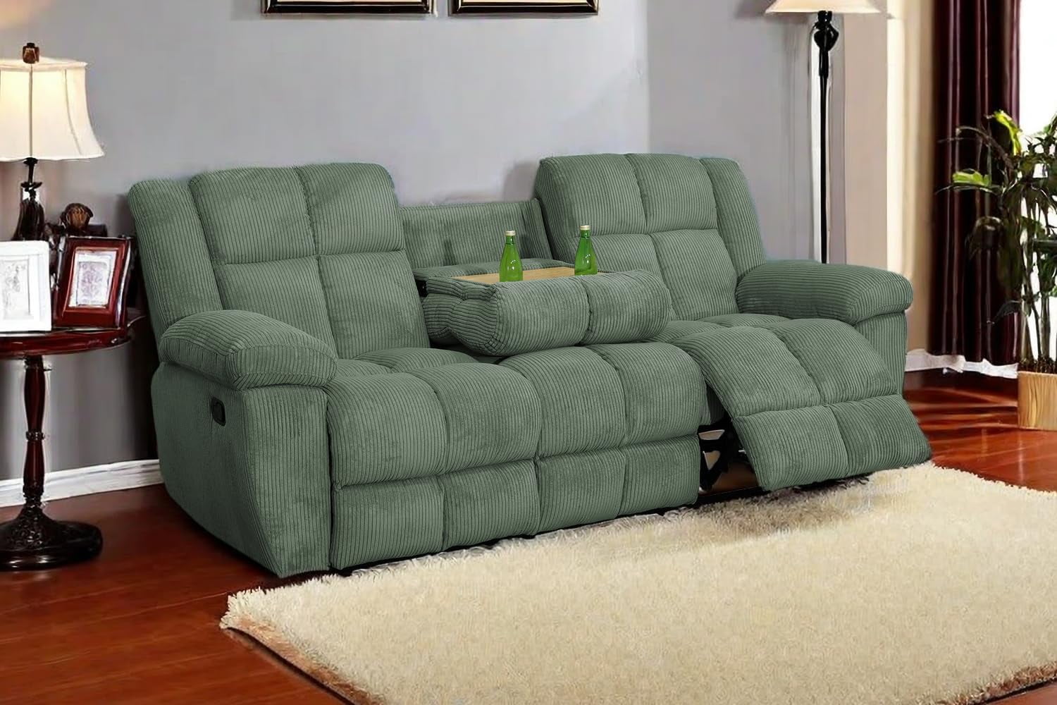 Green recliner couch discount