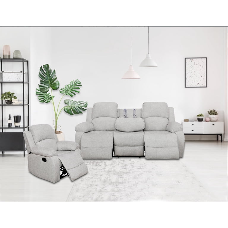 PonLiving Recliner Sectional Sofa Chair Set, 2PC Reclining Sofa