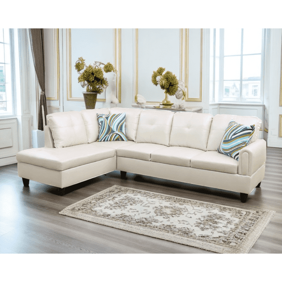 PonLiving Sectional Sofa Set for Living Room Furniture Set，Faux Leather L-Shape Sectional Sofa