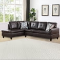 thumbnail image 1 of PonLiving Sectional Sofa Set for Living Room Furniture Set，Faux Leather L-Shape Sectional Sofa, 1 of 12