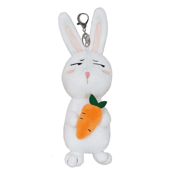 PonPom Cute Plush Bunny Keychain, Soft Rabbit Keyring Fashion Gift Handbag Pendant for Women
