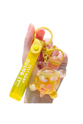 Cute Turtle Keychain Kawaii Turtle Liquid Floating Keychain Backpack Pendent