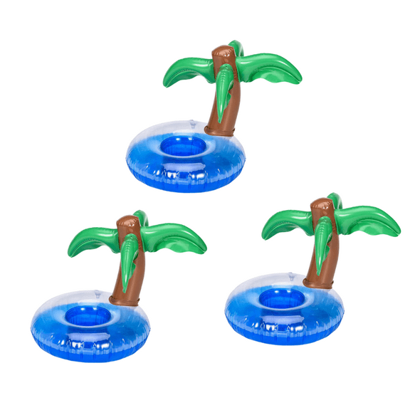 PonPom Inflatable Drink Holder, 3 Pcs Cup Holder & Drink Floating for Summer Pool Party
