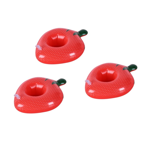 PonPom Inflatable Drink Holder, 3 Pcs Fruit Cup Pool Drink Holder Floating for Summer Pool Party