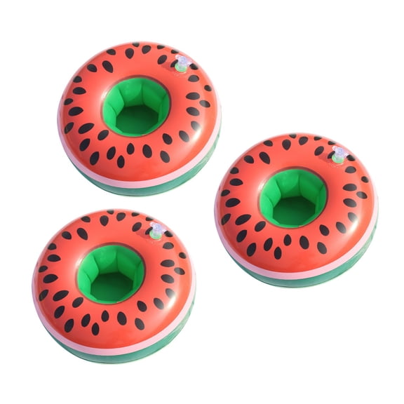 PonPom Inflatable Drink Holder, 3 Pcs Fruit Cup Pool Drink Holder Floating for Summer Pool Party