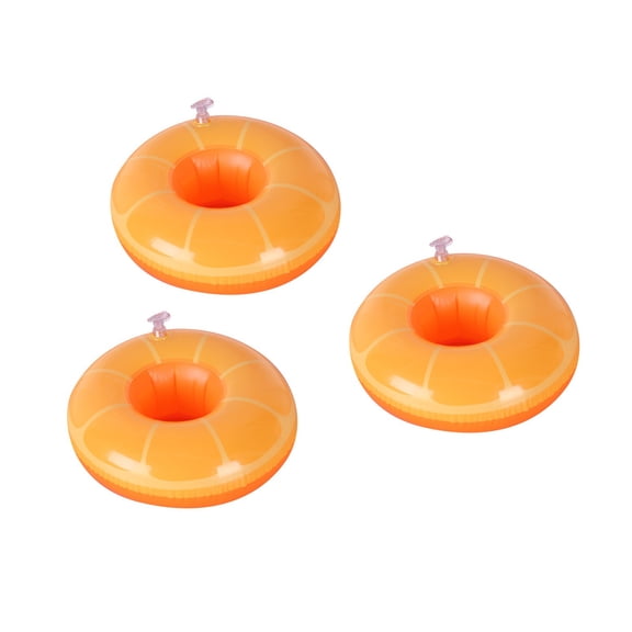 PonPom Inflatable Drink Holder, 3 Pcs Fruit Cup Pool Drink Holder Floating for Summer Pool Party