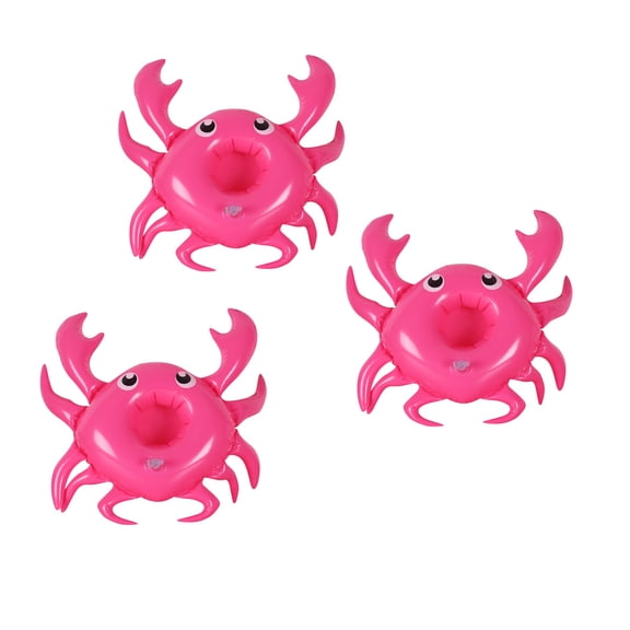 PonPom Inflatable Drink Holder, 3 Pcs Ocean Cup Pool Drink Holder Floating for Summer Pool Party