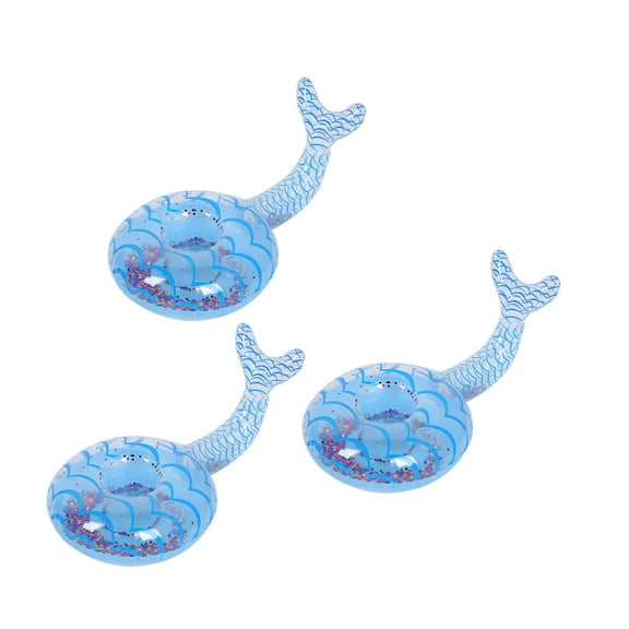 PonPom Inflatable Drink Holder, 3 Pcs Ocean Cup Pool Drink Holder Floating for Summer Pool Party