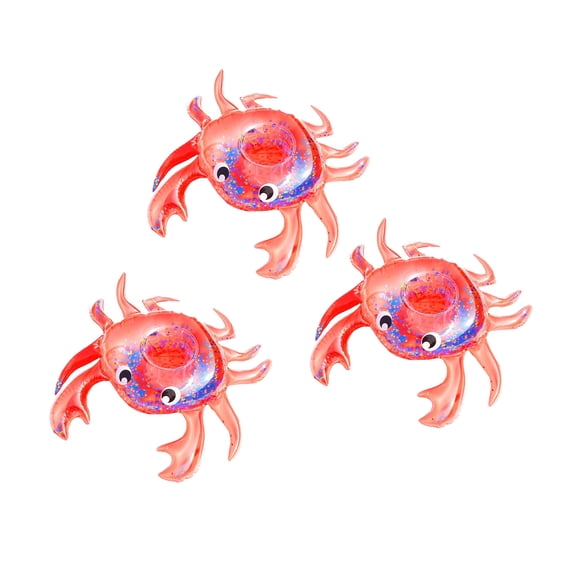 PonPom Inflatable Drink Holder, 3 Pcs Ocean Cup Pool Drink Holder Floating for Summer Pool Party