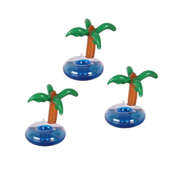 PonPom Inflatable Drink Holder, 3 Pcs Ocean Cup Pool Drink Holder Floating for Summer Pool Party