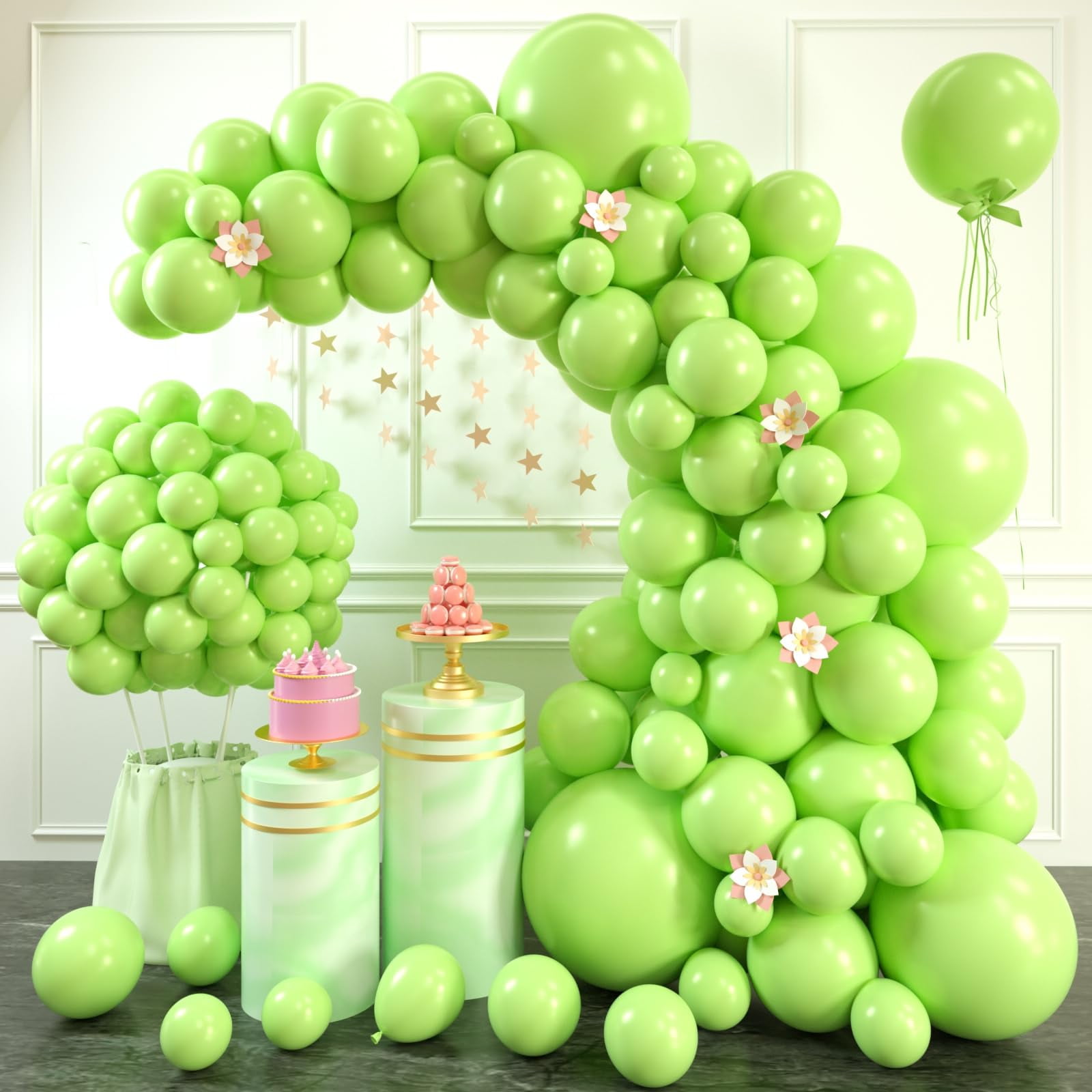 164 Piece Rainbow Balloon Arch Kit - Multi Color Latex Balloons For Party Decorations