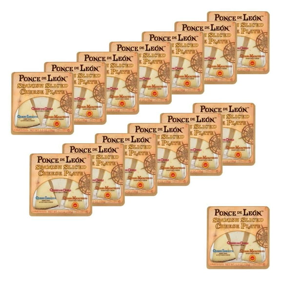 Ponce De Leon Spanish Sliced Cheese Plate, 5.3OZ, 14 Pack