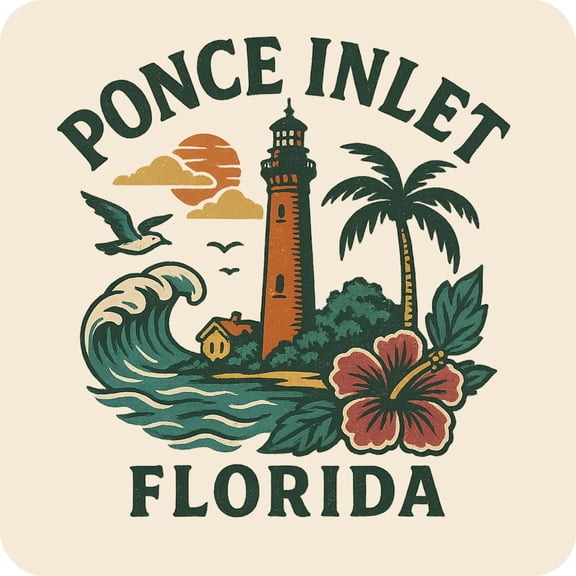 Ponce Inlet Florida Keepsakes Souvenir Vinyl Sticker – Destination Travel Keepsake Collectible (3-Inches Wide)