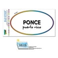 thumbnail image 1 of Ponce, PR - Puerto Rico - Rainbow - City State - Oval Laminated Sticker, 1 of 1