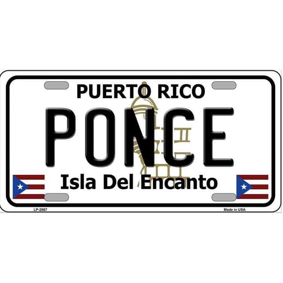 Ponce Puerto Rico Novelty Metal License Plate Smart Blonde LP-2867