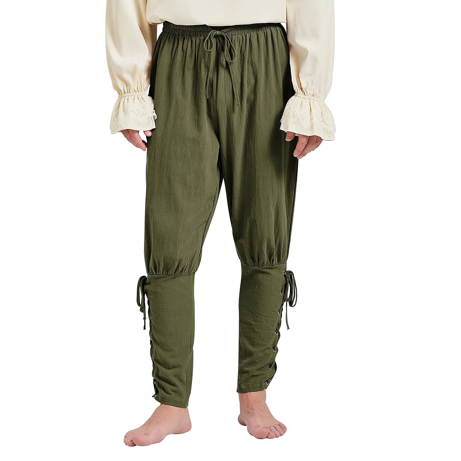 Chiatai Mens Ankle Banded Pants, Medieval Lounge Pirate