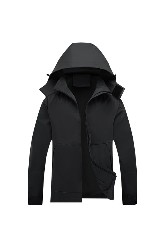 Rain Jackets for Men Lightweight Men's Waterproof Windbreaker Jacket with Hood Men's Rain Jacket Breathable Black XL