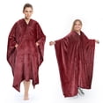 thumbnail image 1 of Poncho Blanket Super Soft Comfy Plush Wearable Fleece Blanket  for Adult, 1 of 6