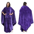 thumbnail image 1 of Poncho Blanket Super Soft Comfy Plush Wearable Fleece Blanket  for Adult, 1 of 7