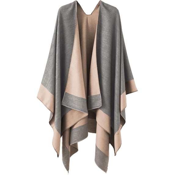 Poncho Shawl Wrap Cape Open Front for Women - Walmart.com