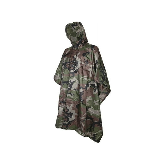 5ive Star Gear Mil-Spec Poncho Nylon Ripstop Woodland Camouflage