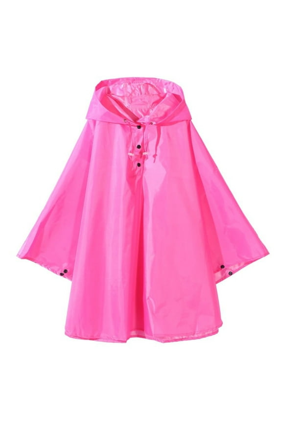 Ponchos for Kids Girls Boys Toddler Cartoon 3D Jacket Hooded Rainy Day Outdoor Convenient Durable Lightweight Hot Pink Rain Coat Sizes XL (11 Years-12 Years)
