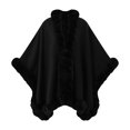 thumbnail image 1 of Ponchos for Women Shawls and Wraps Evening Dresses Elegant Faux Fur Party Collar Cloak Cape, 1 of 4